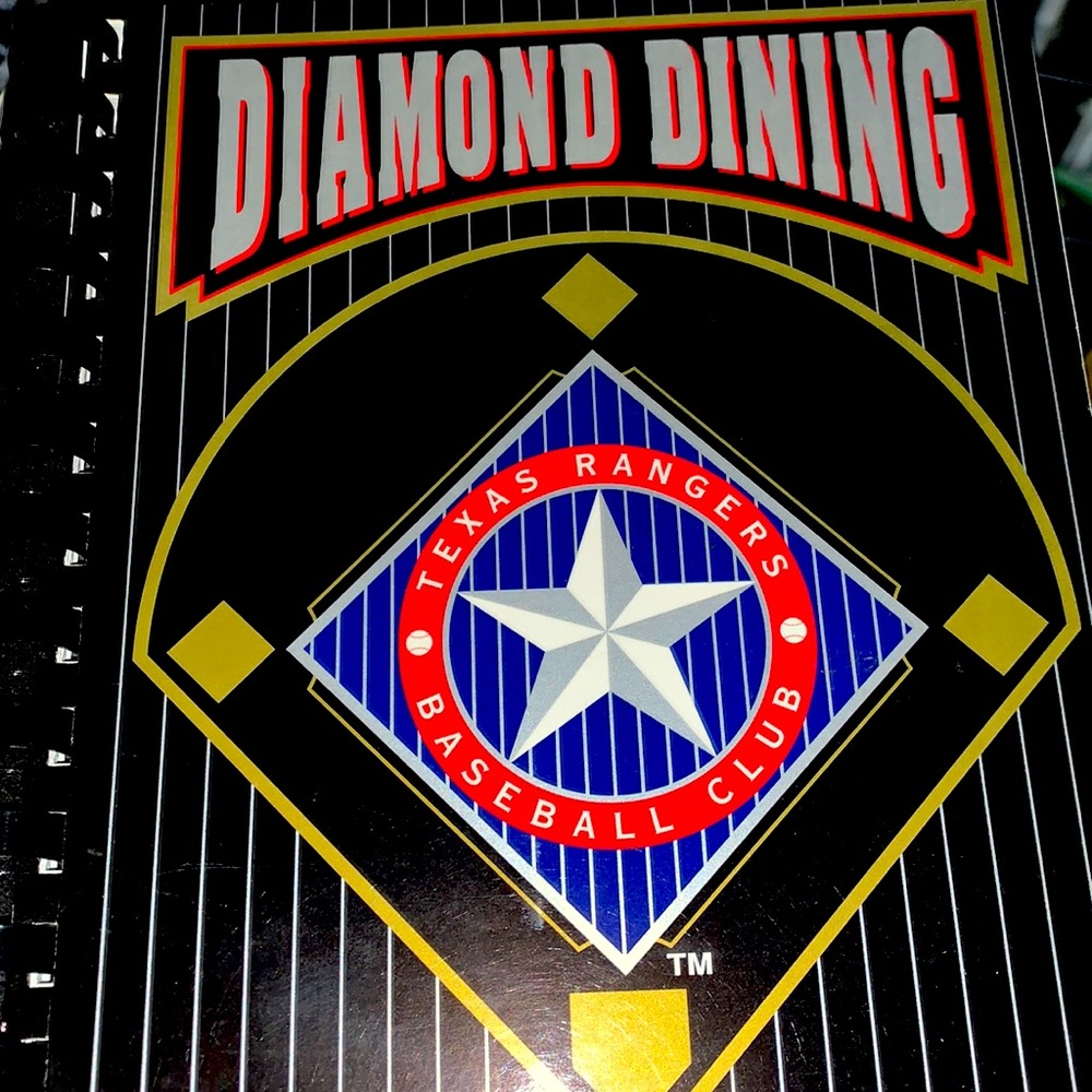 1996 Diamond dining, Texas Ranger, baseball club, favorite family recipes